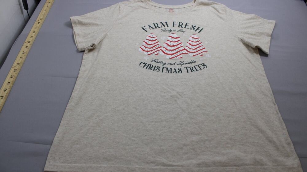 Holiday Time Farm Fresh Ready To Eat Frosting And Sprinkles Christmas T-Shirt XL